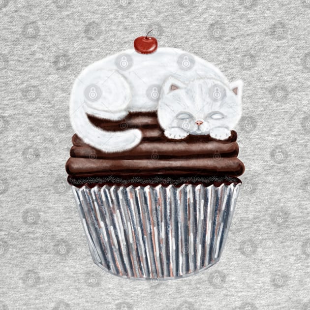 Kitty Cupcake Illustration by Robyn Warne Designs